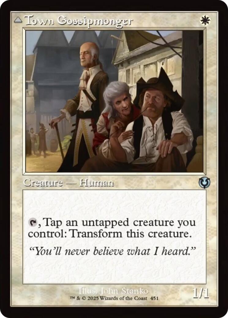 Town Gossipmonger // Incited Rabble (Retro Frame) [Innistrad Remastered] | Jomio and Rueliete's Cards and Comics
