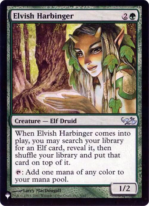 Elvish Harbinger (Retro Frame) [The List] | Jomio and Rueliete's Cards and Comics