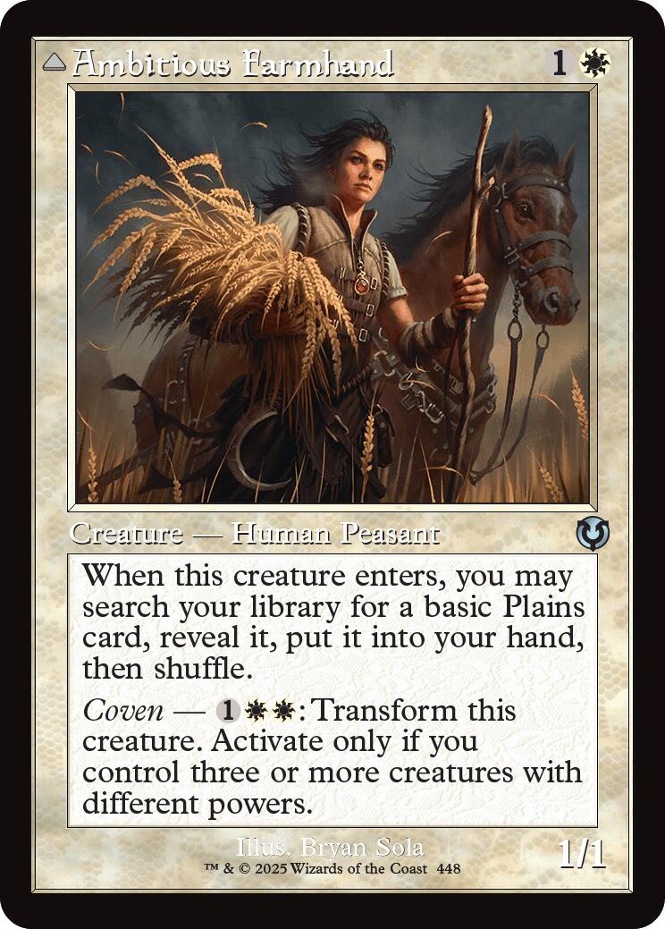 Ambitious Farmhand // Seasoned Cathar (Retro Frame) [Innistrad Remastered] | Jomio and Rueliete's Cards and Comics