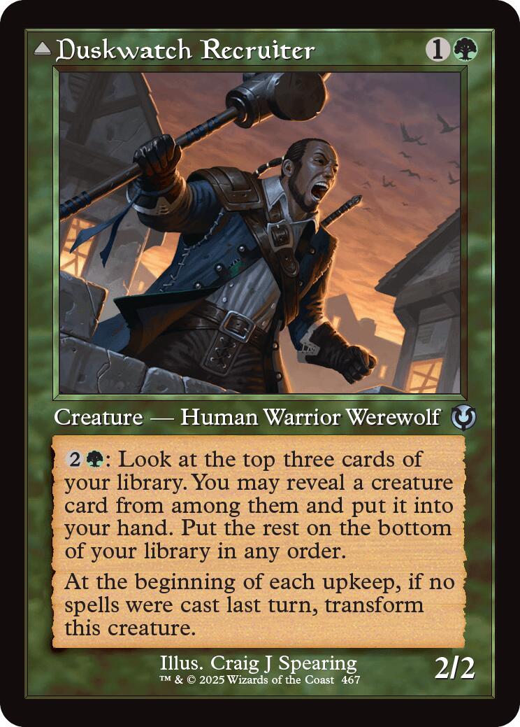 Duskwatch Recruiter // Krallenhorde Howler (Retro Frame) [Innistrad Remastered] | Jomio and Rueliete's Cards and Comics