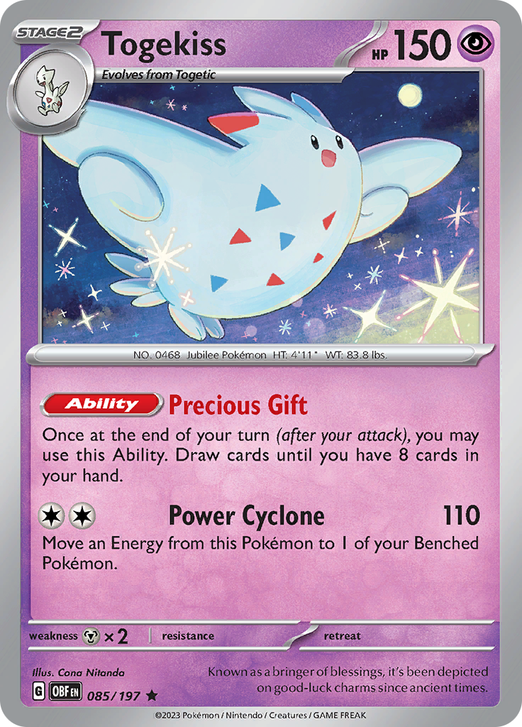 Togekiss (085/197) [Scarlet & Violet: Obsidian Flames] | Jomio and Rueliete's Cards and Comics