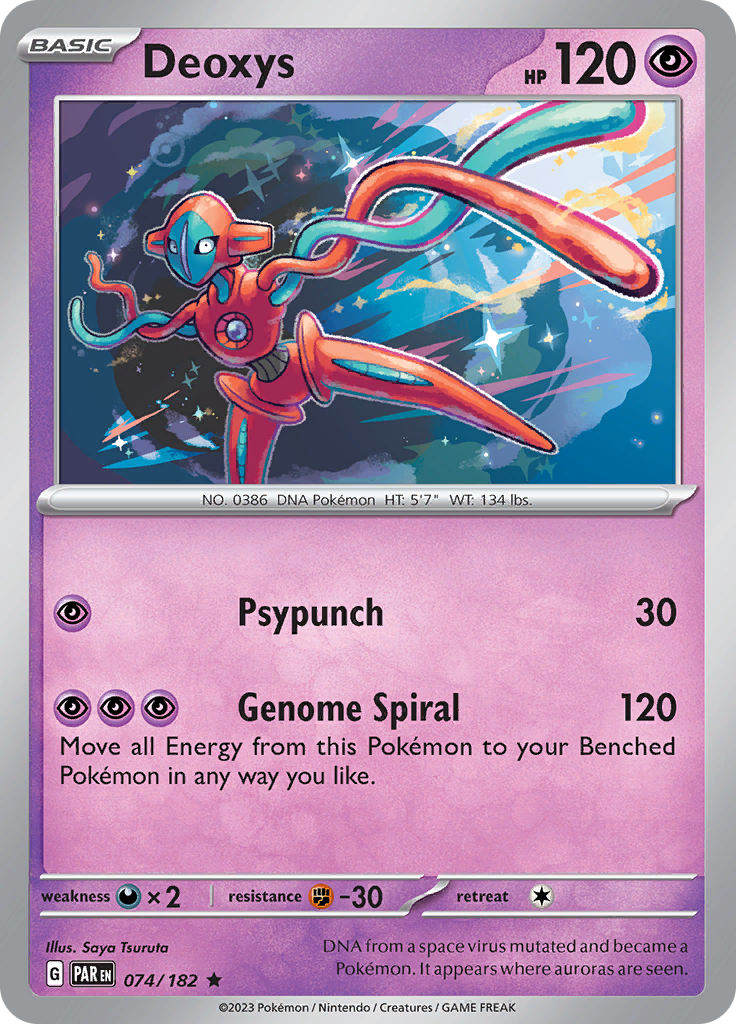 Deoxys (074/182) [Scarlet & Violet: Paradox Rift] | Jomio and Rueliete's Cards and Comics