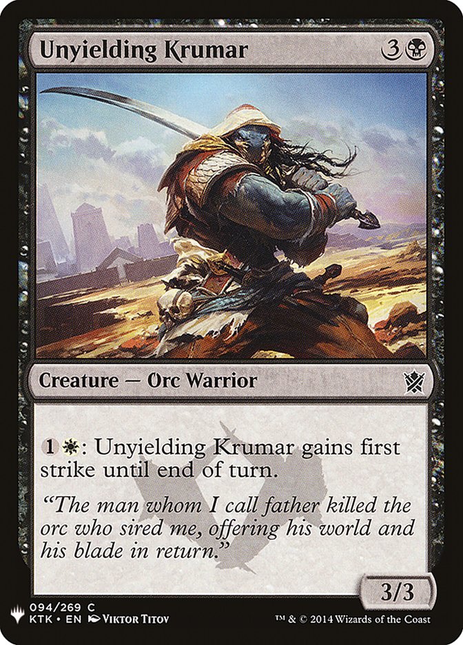 Unyielding Krumar [Mystery Booster] | Jomio and Rueliete's Cards and Comics
