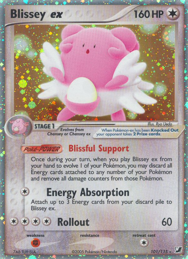 Blissey ex (101/115) [EX: Unseen Forces] | Jomio and Rueliete's Cards and Comics