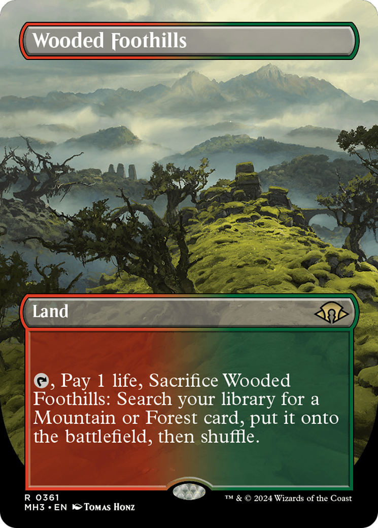 Wooded Foothills (Borderless) [Modern Horizons 3] | Jomio and Rueliete's Cards and Comics