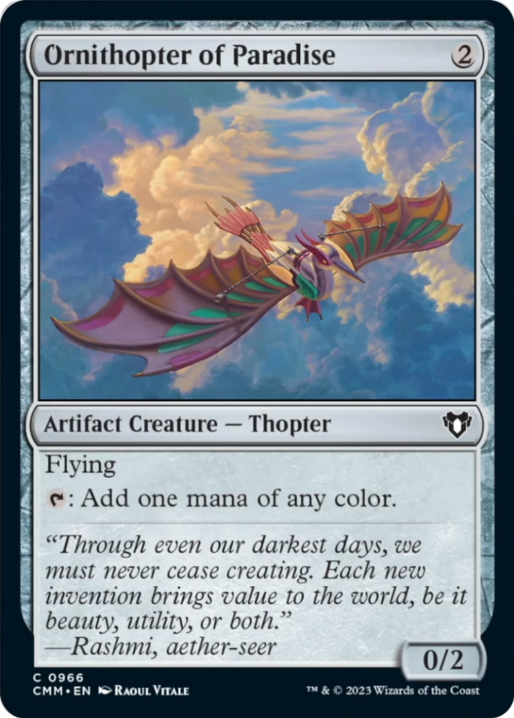 Ornithopter of Paradise [Commander Masters] | Jomio and Rueliete's Cards and Comics