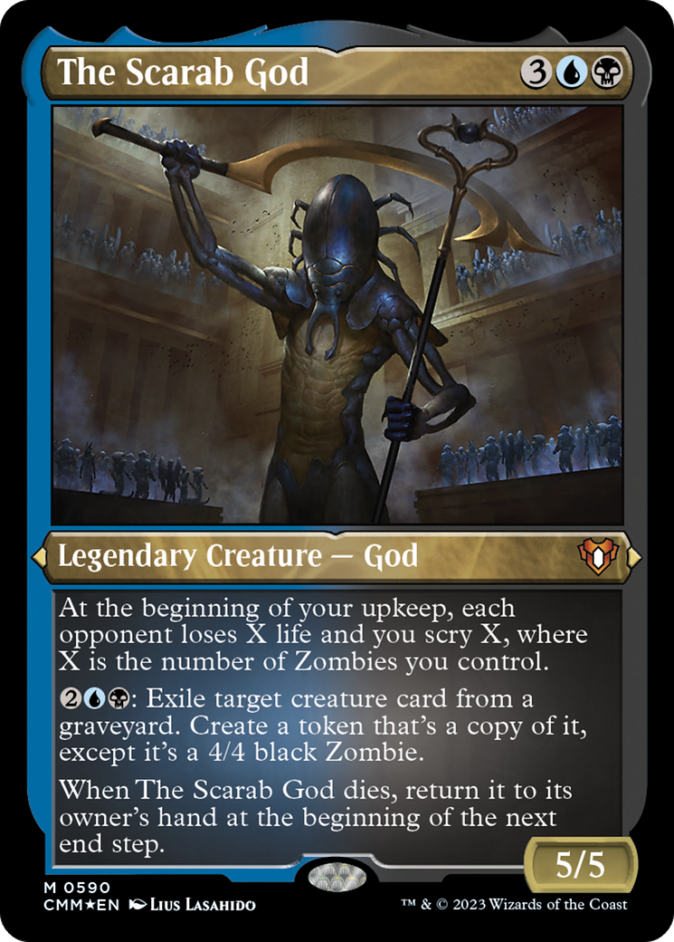 The Scarab God (Foil Etched) [Commander Masters] | Jomio and Rueliete's Cards and Comics