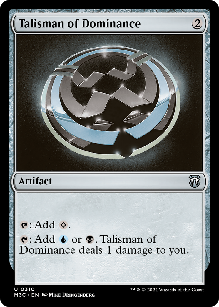Talisman of Dominance (Ripple Foil) [Modern Horizons 3 Commander] | Jomio and Rueliete's Cards and Comics