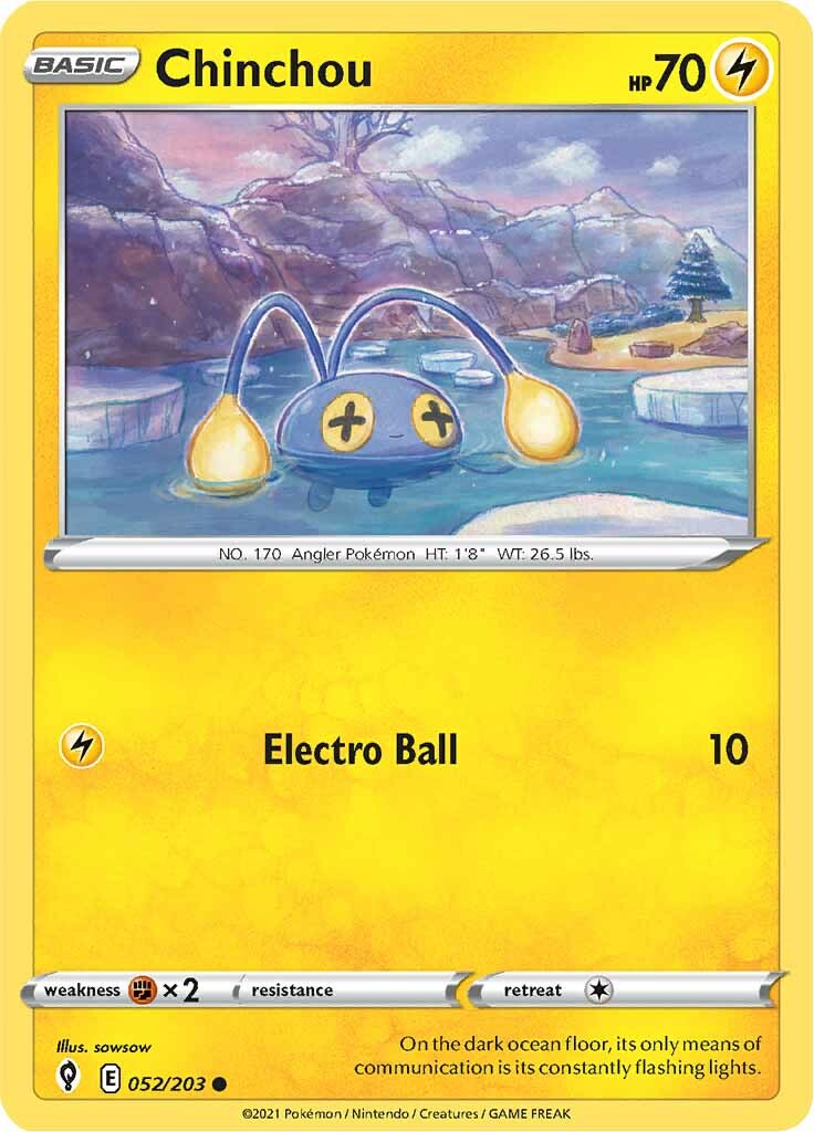 Chinchou (052/203) [Sword & Shield: Evolving Skies] | Jomio and Rueliete's Cards and Comics