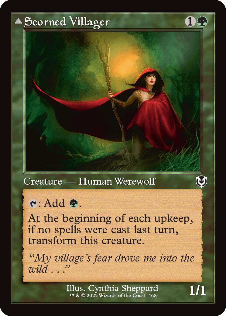 Scorned Villager // Moonscarred Werewolf (Retro Frame) [Innistrad Remastered] | Jomio and Rueliete's Cards and Comics