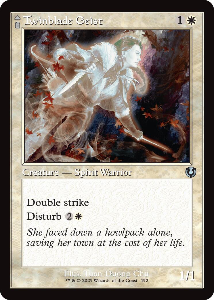 Twinblade Geist // Twinblade Invocation (Retro Frame) [Innistrad Remastered] | Jomio and Rueliete's Cards and Comics