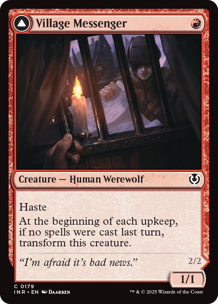 Village Messenger // Moonrise Intruder [Innistrad Remastered] | Jomio and Rueliete's Cards and Comics