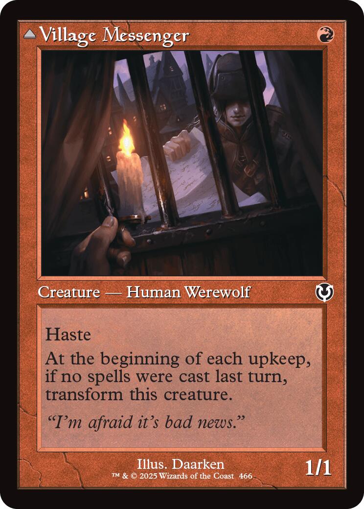 Village Messenger // Moonrise Intruder (Retro Frame) [Innistrad Remastered] | Jomio and Rueliete's Cards and Comics