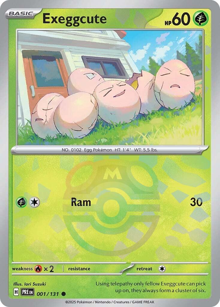 Exeggcute (001/131) (Master Ball Pattern) [Scarlet & Violet: Prismatic Evolutions] | Jomio and Rueliete's Cards and Comics