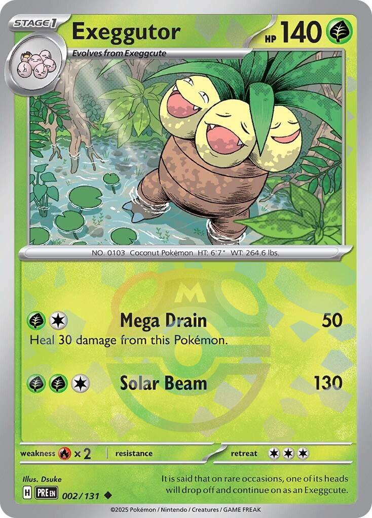 Exeggutor (002/131) (Master Ball Pattern) [Scarlet & Violet: Prismatic Evolutions] | Jomio and Rueliete's Cards and Comics