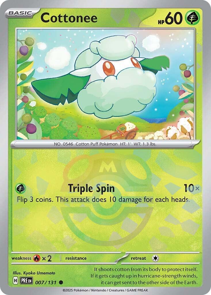 Cottonee (007/131) (Master Ball Pattern) [Scarlet & Violet: Prismatic Evolutions] | Jomio and Rueliete's Cards and Comics