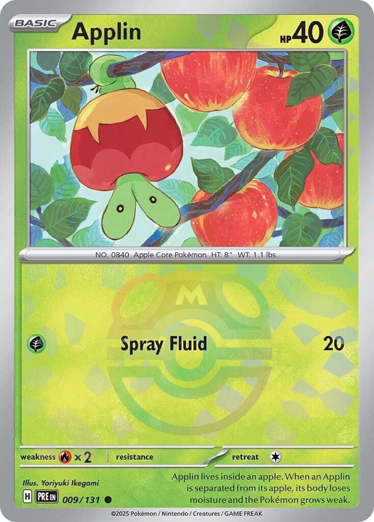 Applin (009/131) (Master Ball Pattern) [Scarlet & Violet: Prismatic Evolutions] | Jomio and Rueliete's Cards and Comics