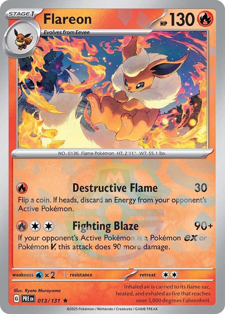 Flareon (013/131) (Master Ball Pattern) [Scarlet & Violet: Prismatic Evolutions] | Jomio and Rueliete's Cards and Comics