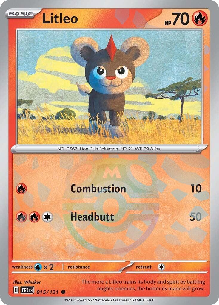 Litleo (015/131) (Master Ball Pattern) [Scarlet & Violet: Prismatic Evolutions] | Jomio and Rueliete's Cards and Comics