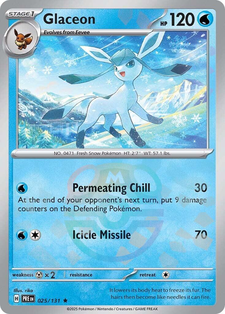 Glaceon (025/131) (Master Ball Pattern) [Scarlet & Violet: Prismatic Evolutions] | Jomio and Rueliete's Cards and Comics