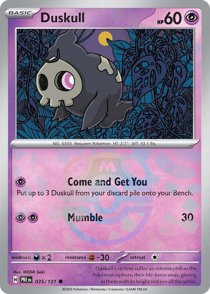 Duskull (035/131) (Master Ball Pattern) [Scarlet & Violet: Prismatic Evolutions] | Jomio and Rueliete's Cards and Comics