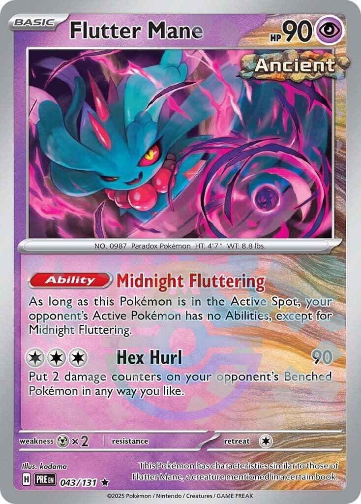 Flutter Mane (043/131) (Master Ball Pattern) [Scarlet & Violet: Prismatic Evolutions] | Jomio and Rueliete's Cards and Comics