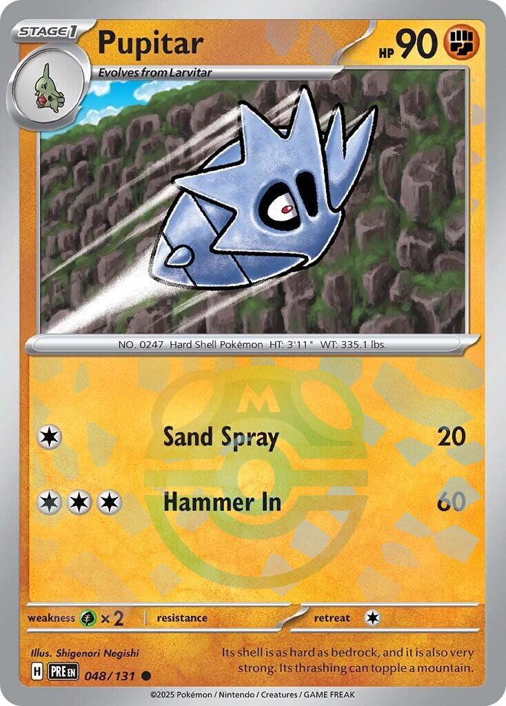 Pupitar (048/131) (Master Ball Pattern) [Scarlet & Violet: Prismatic Evolutions] | Jomio and Rueliete's Cards and Comics