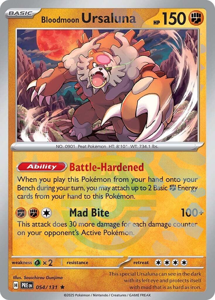 Bloodmoon Ursaluna (054/131) (Master Ball Pattern) [Scarlet & Violet: Prismatic Evolutions] | Jomio and Rueliete's Cards and Comics