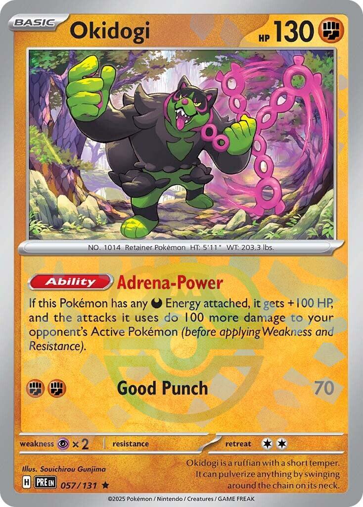 Okidogi (057/131) (Master Ball Pattern) [Scarlet & Violet: Prismatic Evolutions] | Jomio and Rueliete's Cards and Comics