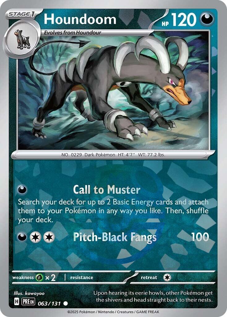Houndoom (063/131) (Master Ball Pattern) [Scarlet & Violet: Prismatic Evolutions] | Jomio and Rueliete's Cards and Comics