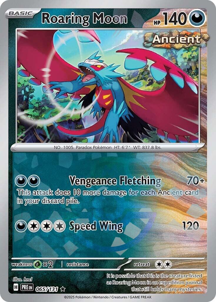 Roaring Moon (065/131) (Master Ball Pattern) [Scarlet & Violet: Prismatic Evolutions] | Jomio and Rueliete's Cards and Comics