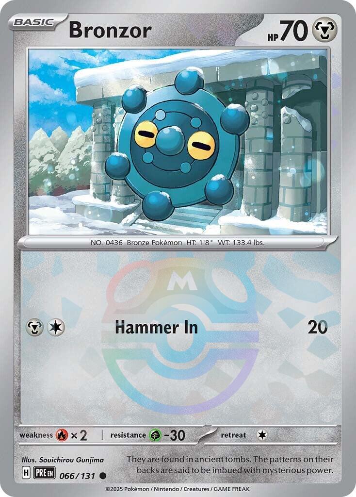 Bronzor (066/131) (Master Ball Pattern) [Scarlet & Violet: Prismatic Evolutions] | Jomio and Rueliete's Cards and Comics