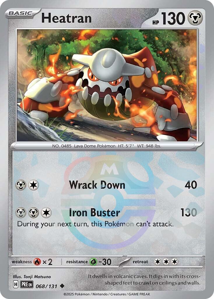 Heatran (068/131) (Master Ball Pattern) [Scarlet & Violet: Prismatic Evolutions] | Jomio and Rueliete's Cards and Comics