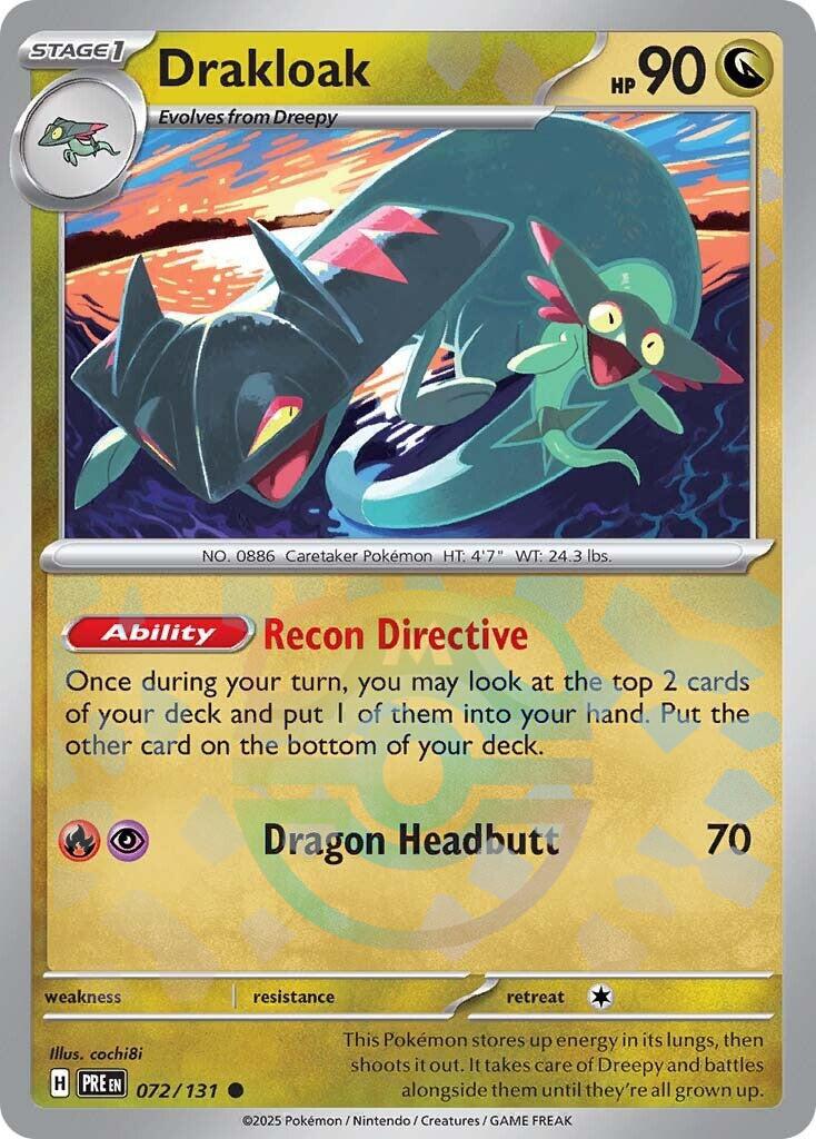 Drakloak (072/131) (Master Ball Pattern) [Scarlet & Violet: Prismatic Evolutions] | Jomio and Rueliete's Cards and Comics
