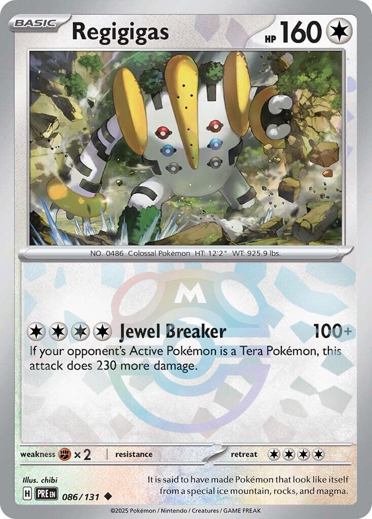 Regigigas (086/131) (Master Ball Pattern) [Scarlet & Violet: Prismatic Evolutions] | Jomio and Rueliete's Cards and Comics