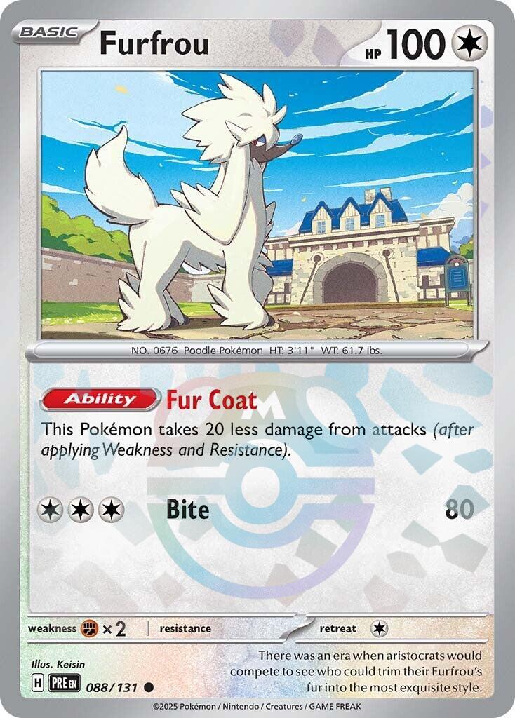 Furfrou (088/131) (Master Ball Pattern) [Scarlet & Violet: Prismatic Evolutions] | Jomio and Rueliete's Cards and Comics