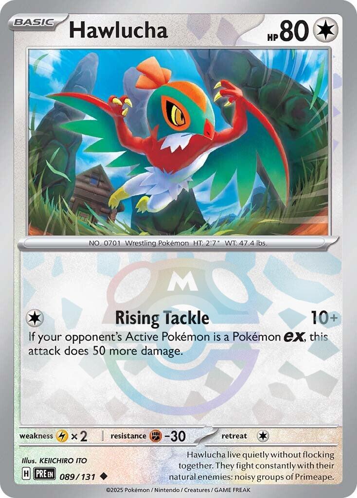 Hawlucha (089/131) (Master Ball Pattern) [Scarlet & Violet: Prismatic Evolutions] | Jomio and Rueliete's Cards and Comics
