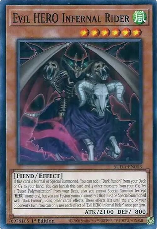 Evil HERO Infernal Rider [SUDA-EN003] Common | Jomio and Rueliete's Cards and Comics