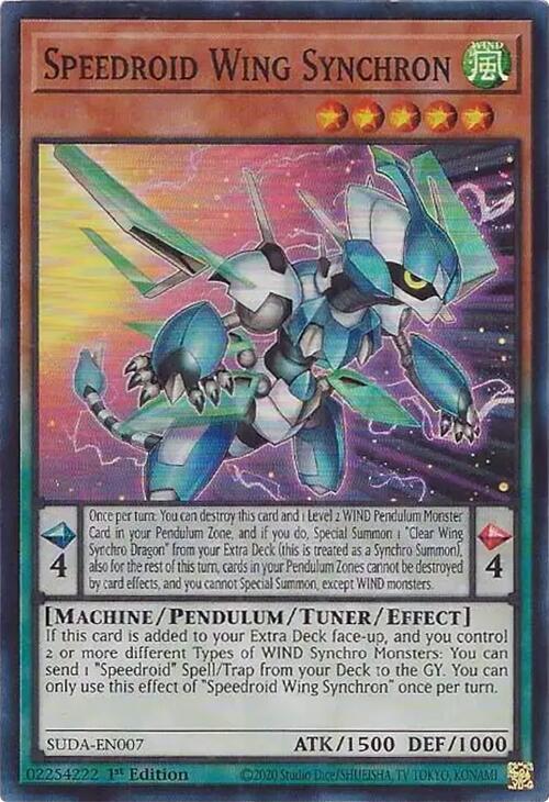 Speedroid Wing Synchron [SUDA-EN007] Super Rare | Jomio and Rueliete's Cards and Comics