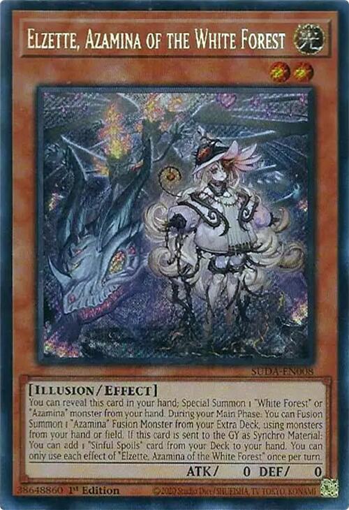 Elzette, Azamina of the White Forest [SUDA-EN008] Secret Rare | Jomio and Rueliete's Cards and Comics