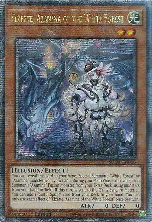 Elzette, Azamina of the White Forest (Quarter Century Secret Rare) [SUDA-EN008] Quarter Century Secret Rare | Jomio and Rueliete's Cards and Comics