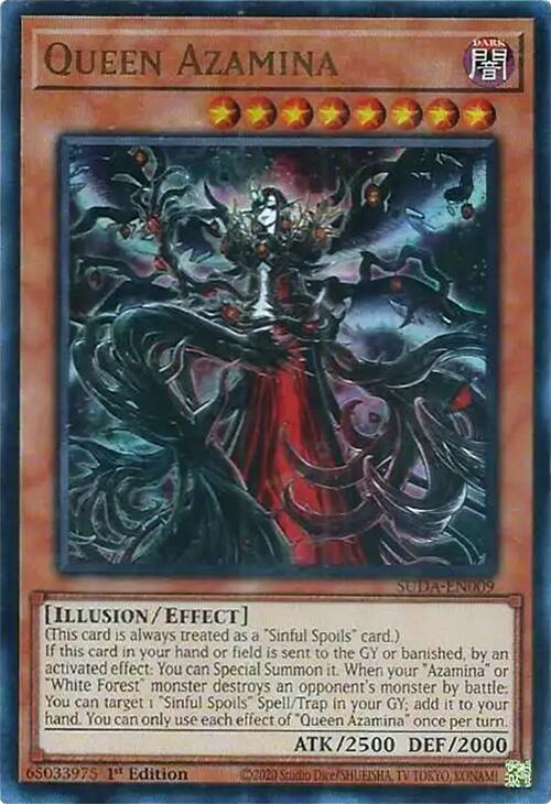 Queen Azamina [SUDA-EN009] Ultra Rare | Jomio and Rueliete's Cards and Comics