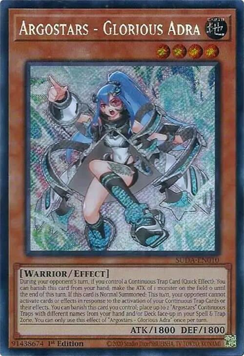 Argostars - Glorious Adra [SUDA-EN010] Secret Rare | Jomio and Rueliete's Cards and Comics