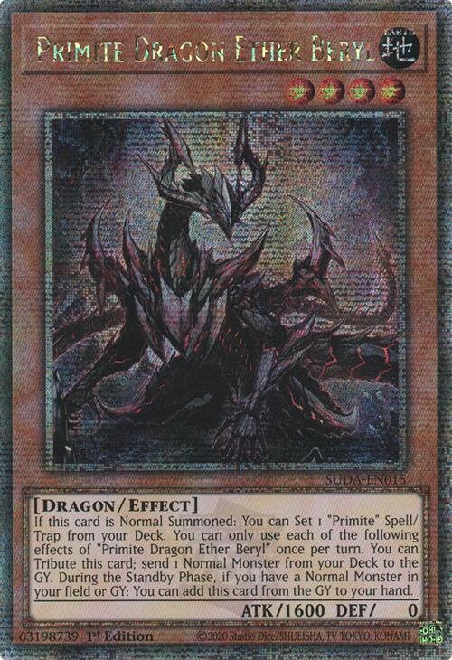 Primite Dragon Ether Beryl (Quarter Century Secret Rare) [SUDA-EN015] Quarter Century Secret Rare | Jomio and Rueliete's Cards and Comics