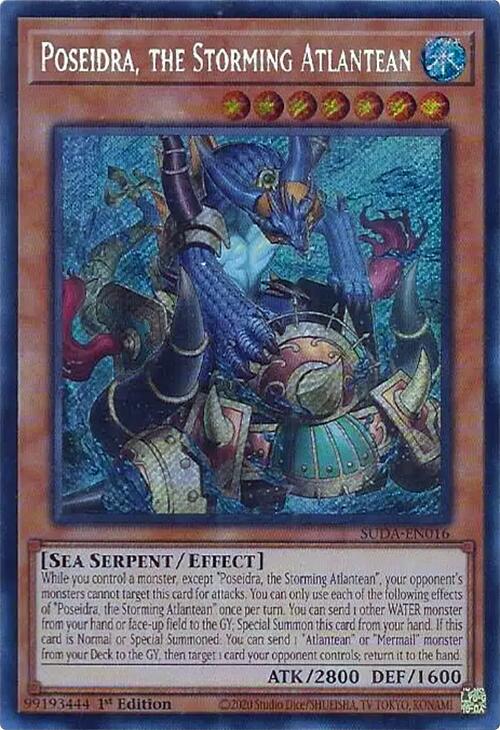 Poseidra, the Storming Atlantean [SUDA-EN016] Secret Rare | Jomio and Rueliete's Cards and Comics