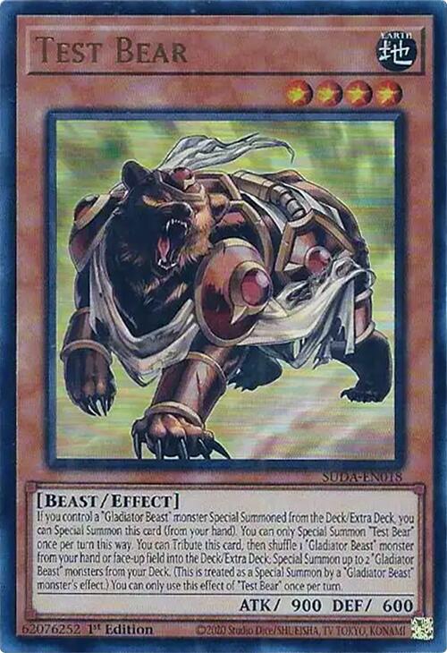 Test Bear [SUDA-EN018] Ultra Rare | Jomio and Rueliete's Cards and Comics