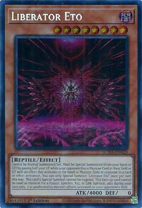 Liberator Eto [SUDA-EN023] Secret Rare | Jomio and Rueliete's Cards and Comics