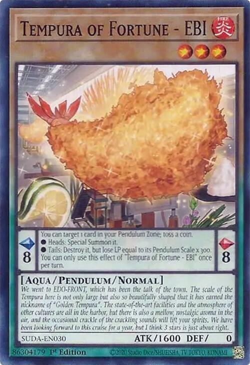 Tempura of Fortune - EBI [SUDA-EN030] Common | Jomio and Rueliete's Cards and Comics