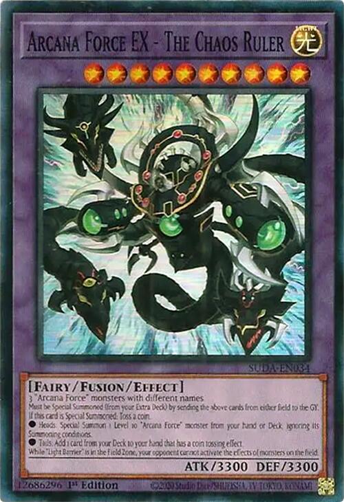 Arcana Force EX - The Chaos Ruler [SUDA-EN034] Super Rare | Jomio and Rueliete's Cards and Comics