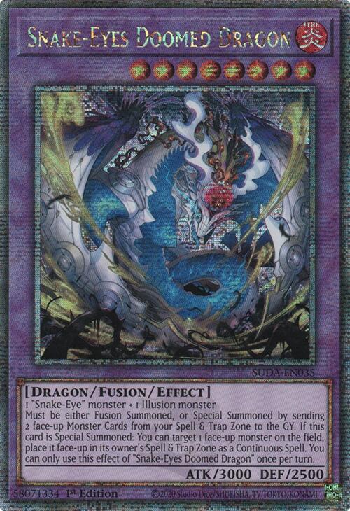 Snake-Eyes Doomed Dragon (Quarter Century Secret Rare) [SUDA-EN035] Quarter Century Secret Rare | Jomio and Rueliete's Cards and Comics
